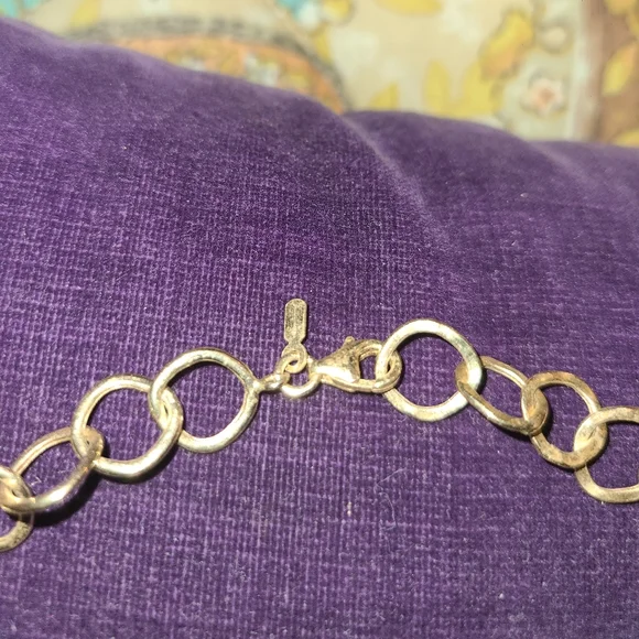 Ross-Simons Base Metal Shiny & Saton Clustered Bead, Gold Tone Necklace - Picture 2 of 5